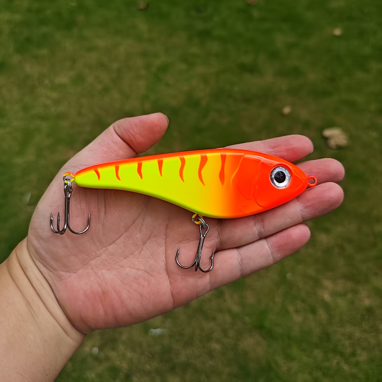TEMU 1pc 4.72in/41.5g Large Jerkbait, Sinking Dogfish Bionic Lure Jerk Bait Artificial Fishing Bait, Wobbler Slider Hard Bait, Vivid Bionic Eye