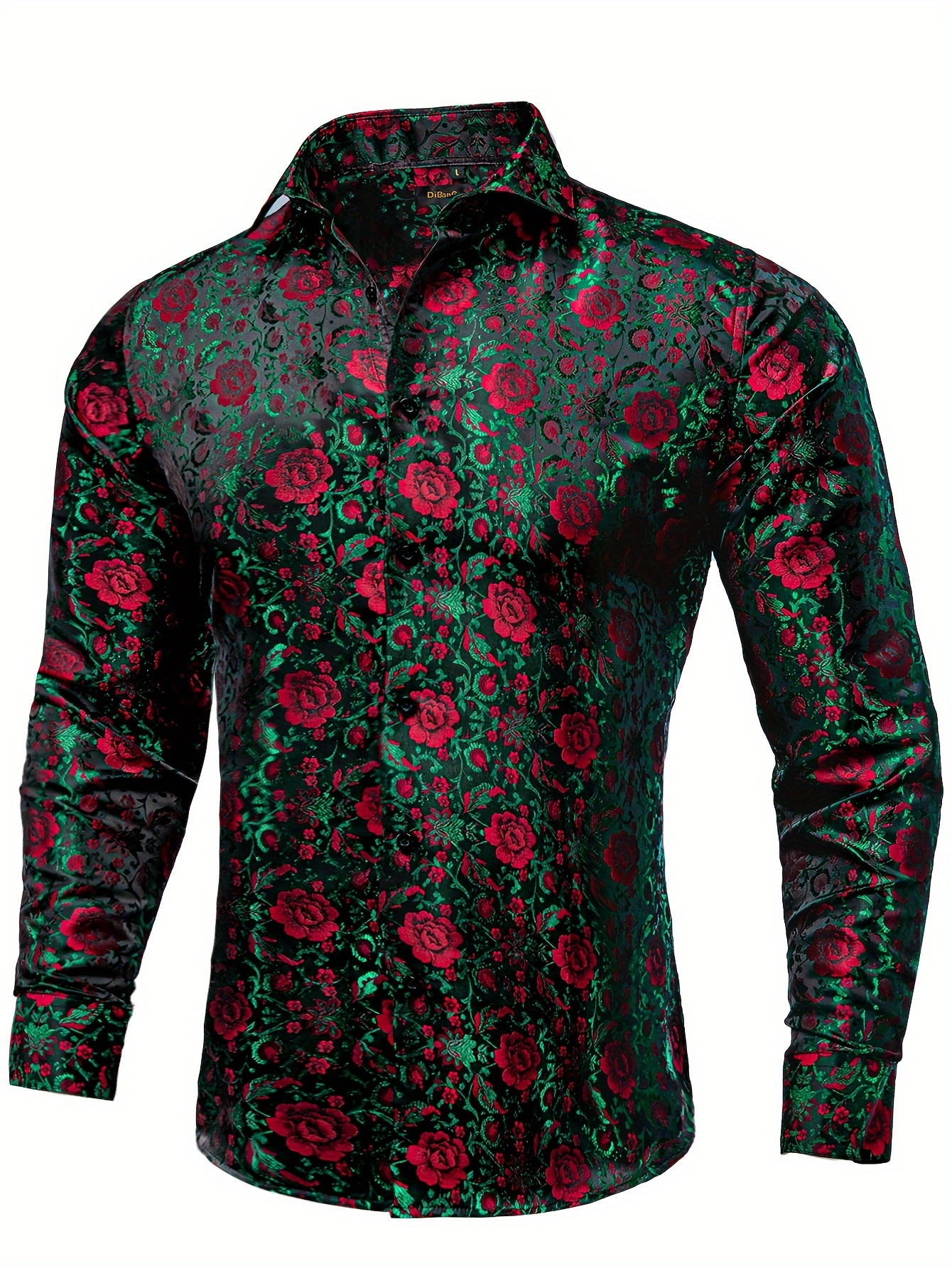 green emerald velvet dress YourTies Olive Green Paisley Silk Shirt Men's Long Sleeve Dress Shirt