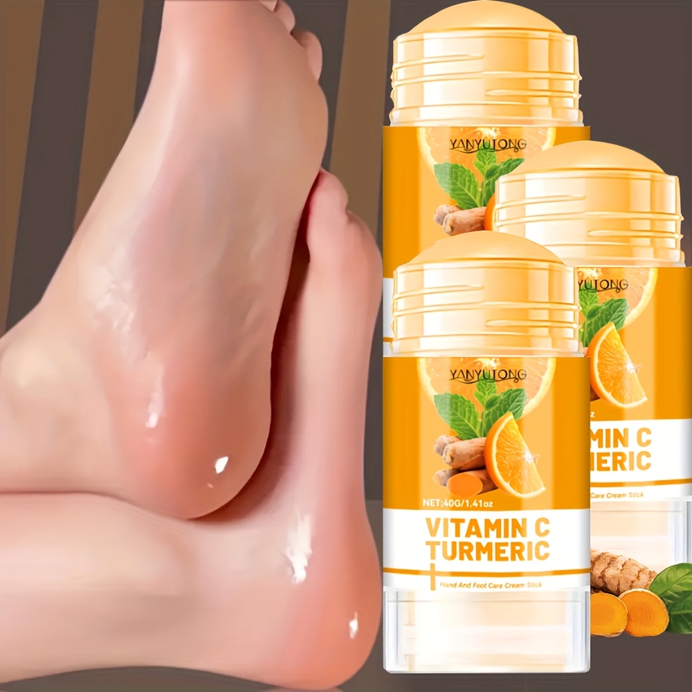 TEMU Set Of 3 Turmeric Care Sticks For Hands And Feet - Hydrating Rescue Balm For Elbows, Hands, And Feet | Special Dual Holiday Gift Set (christmas And Halloween)