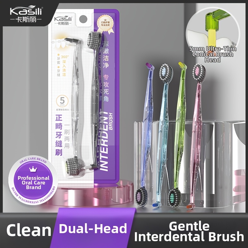Kasili Dual-Headed Toothbrush with Soft Bristles for Wisdom Teeth