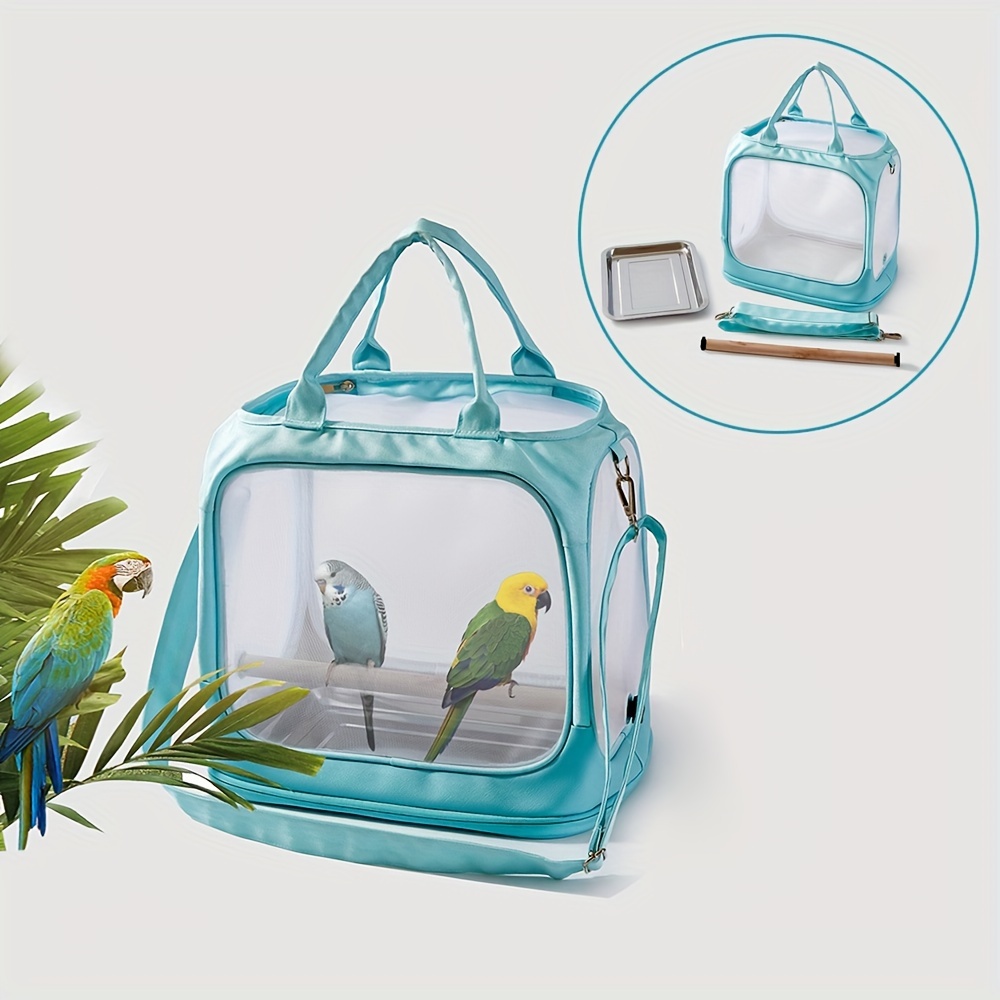 Breathable Clear Bird Carrier Portable Oxford Fabric Travel Bag For Parrots Rabbits Small Pets Bird Backpack Carrier Pet Supplies Temu Australia