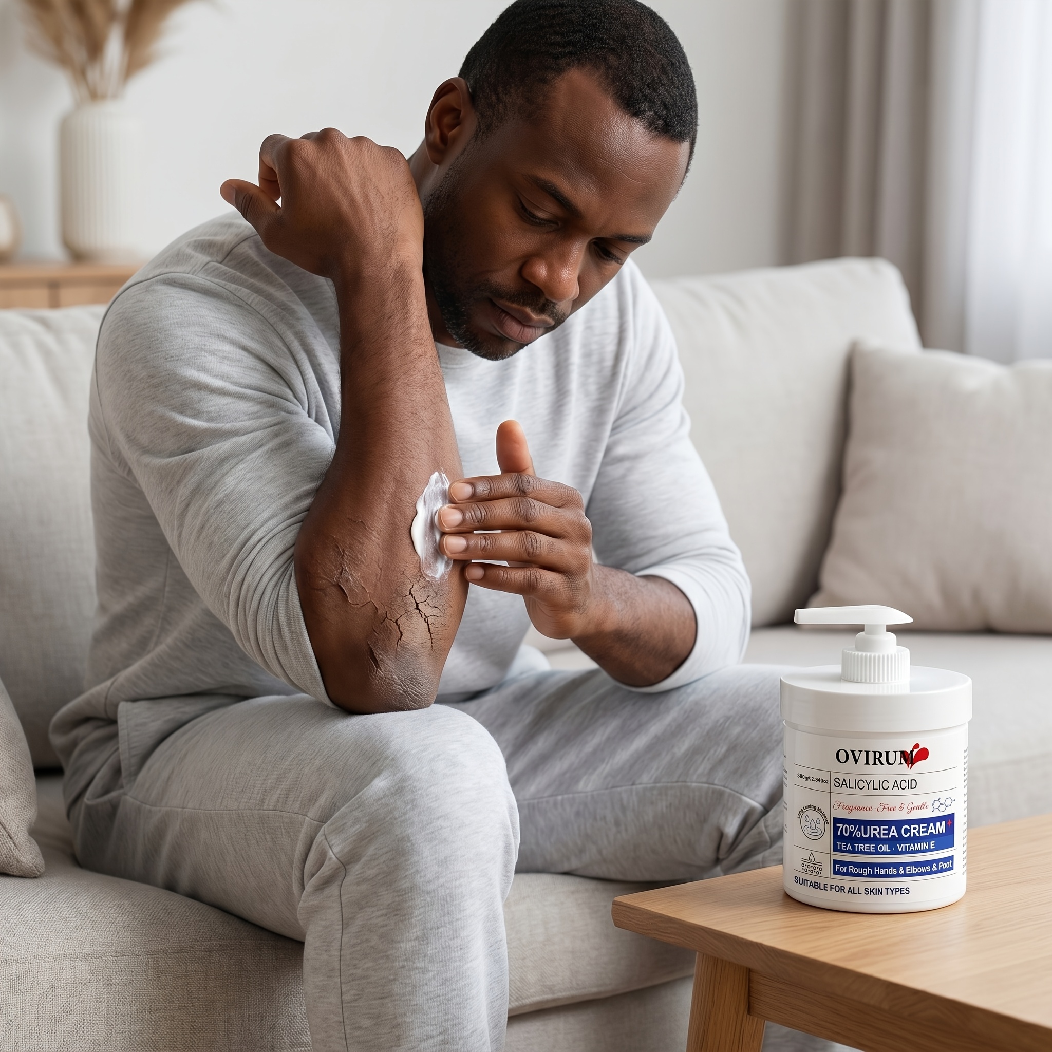 70% Urea Cream, Moisturizing Cream for Rough Heel And Hand, with Vitamin E, Shea Butter, Tea Tree, Delivers 24-Hour Hydration And Defense for Extremely Dry Skin, Easily Absorbed, Suitable for Elbow And Knee, for Men And Women