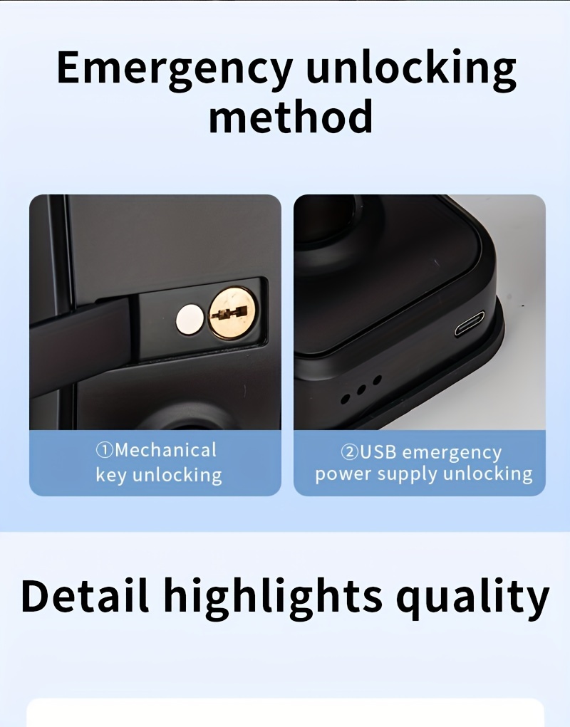 Puerta Electrónica Inteligente TUYA con Huella Digital - Cerradura Multifunción, Fácil Instalación