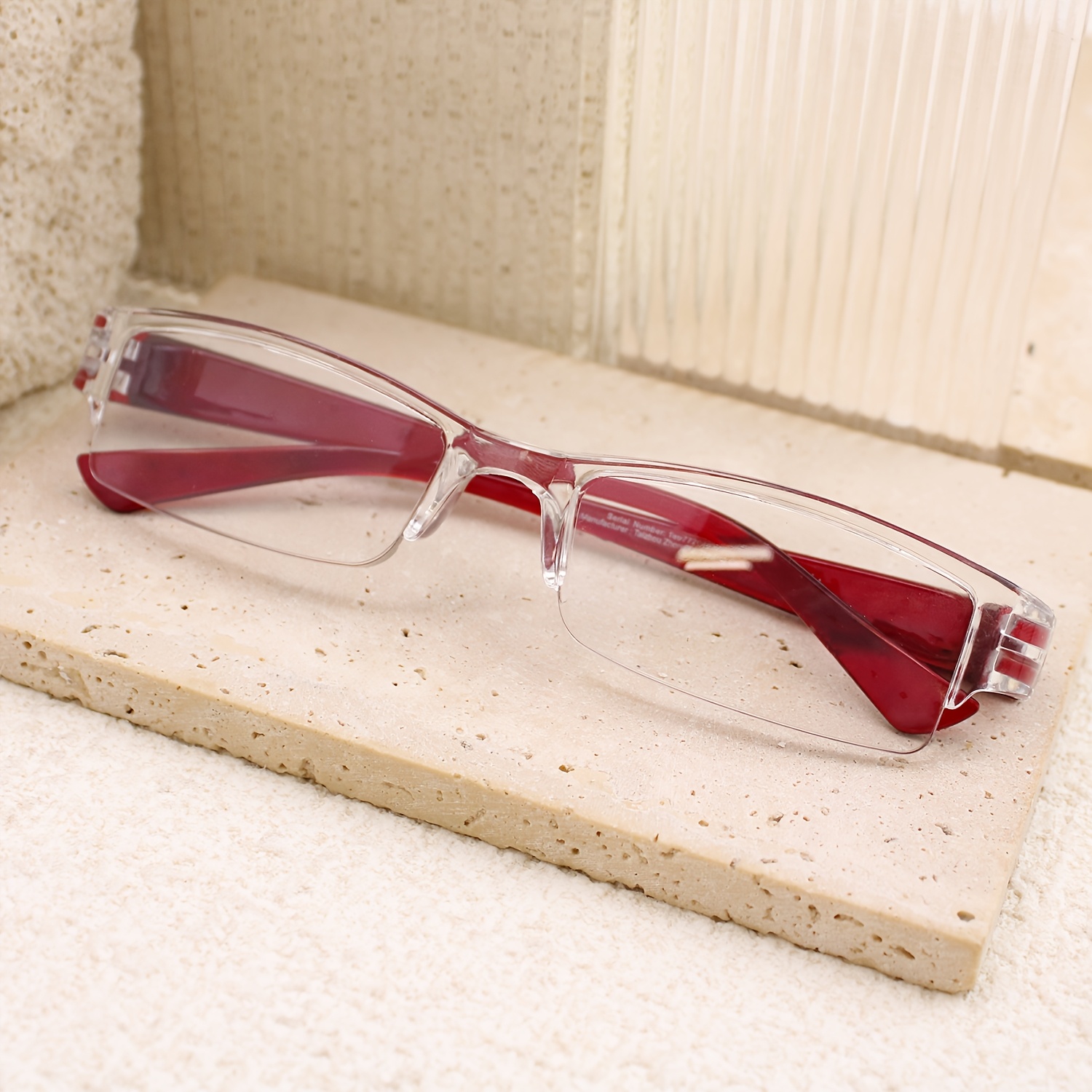 8pcs Classic Frameless Reading Glasses Set