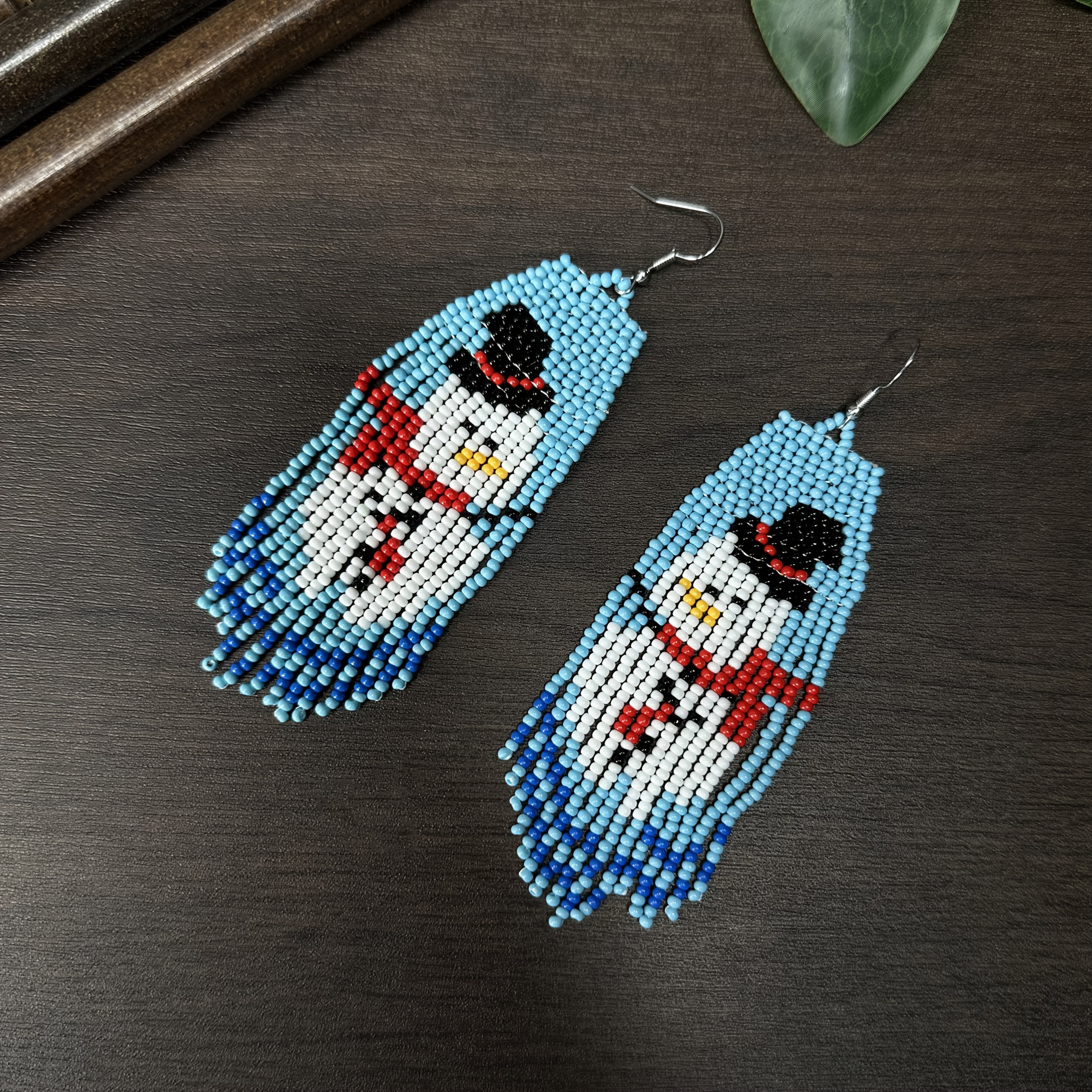 Cute Handmade Cartoon Snowman Dangle Earrings