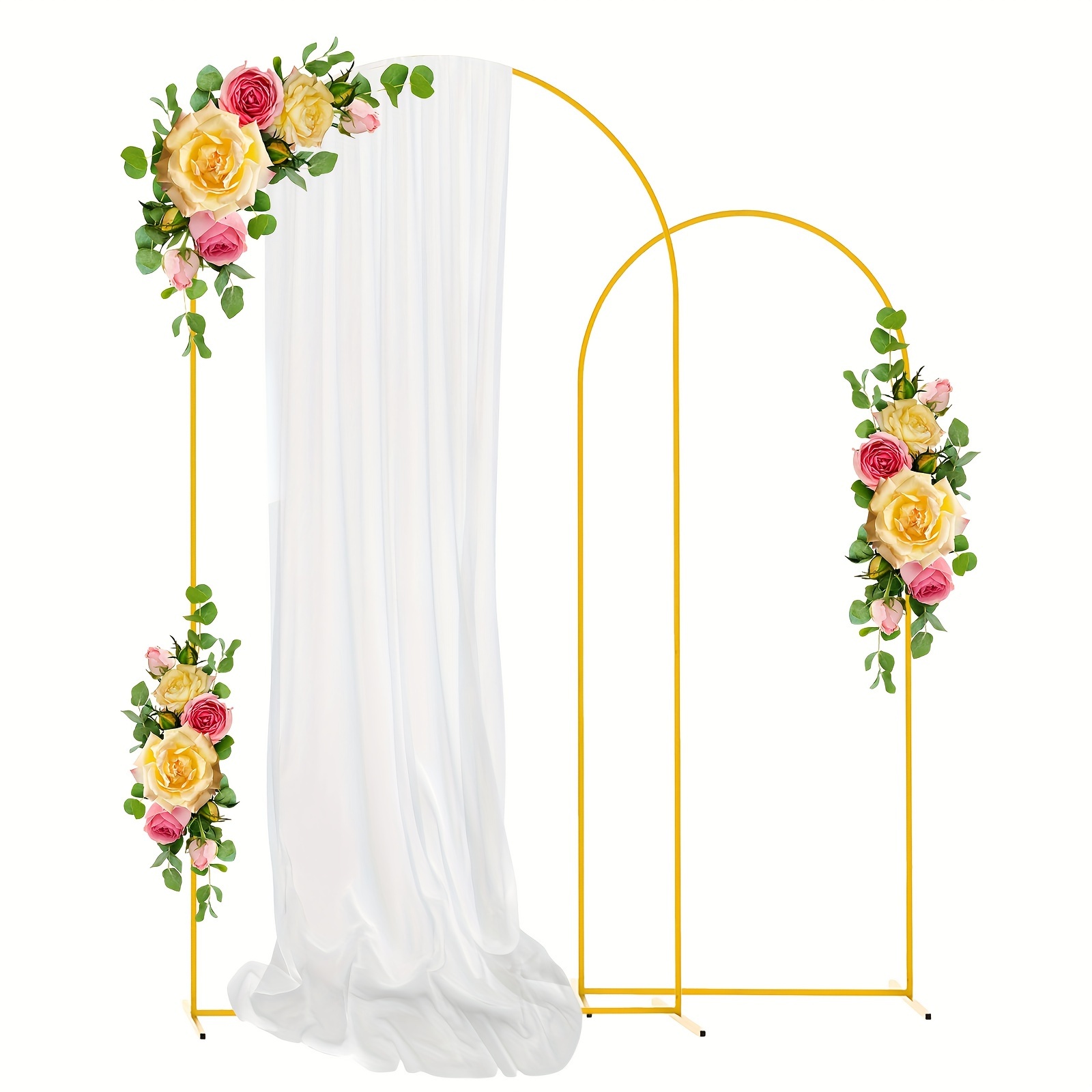 

2pcs Metal Stand, Round Arch , Size 86.6 .2 Inches, 70.9 X Inches, Suitable For Wedding Site Background Decoration, Garden Decoration, Restaurant Arrangement, Beautiful,