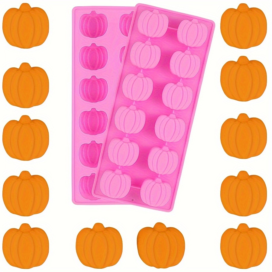 

12-cavity Pumpkin Silicone Mold For Chocolate, Candy, & Fondant - Perfect For Halloween Baking & Decorations