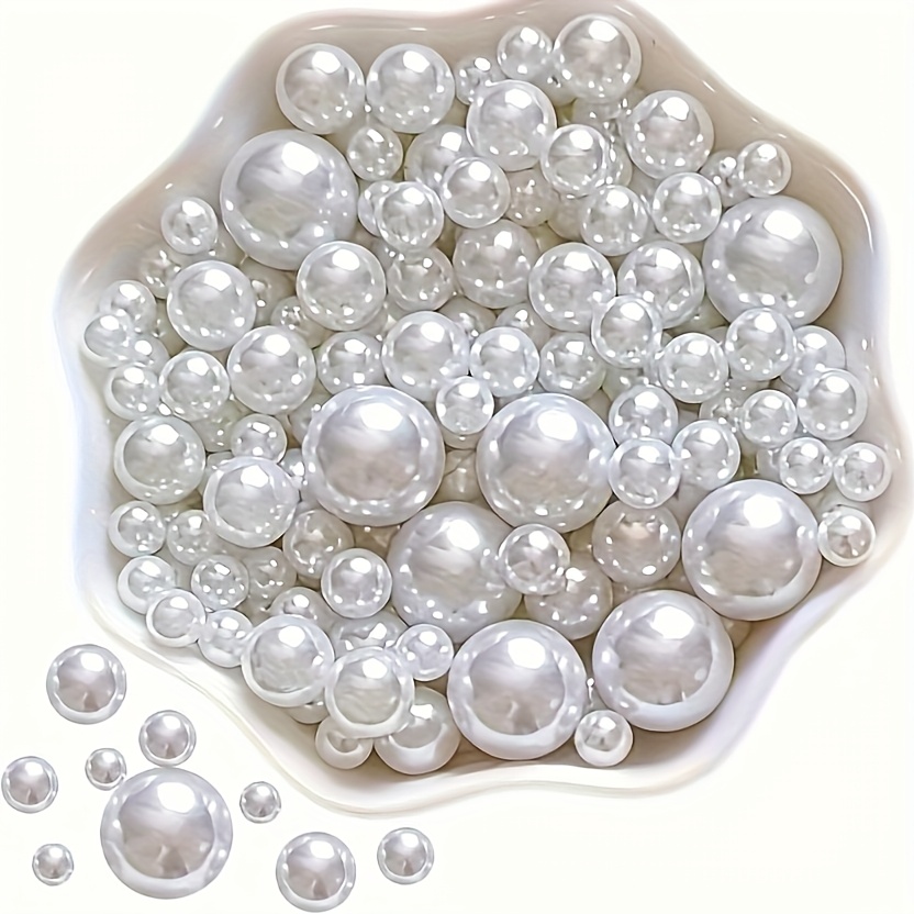 E-shop 780 Stück Schwimmende Perlen ohne Bohren, Vasenfüller, 5-12 mm Schwimmperlen für Tafeldekoration, , Partytisch Hochzeit, Make-up Pinsel Perlen,