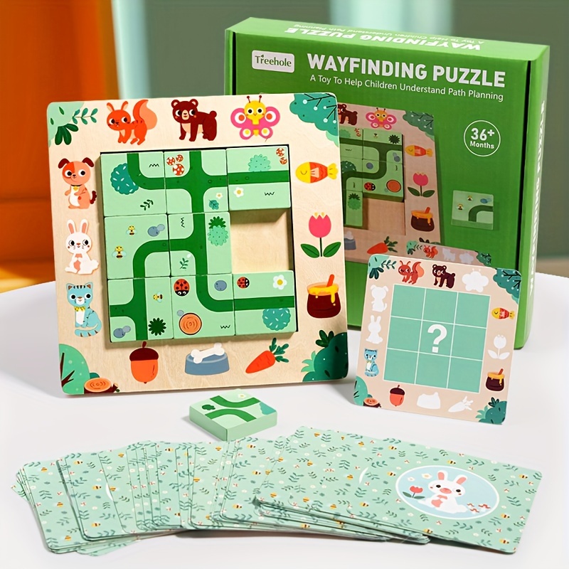 

Montessori Wooden Maze Puzzle For Kids - Early Learning Logic Game, Perfect Thanksgiving & Christmas Gift, Ages 3-6