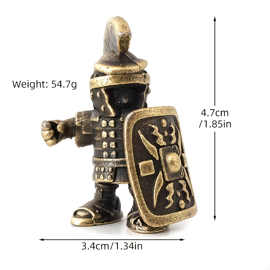 Roman Soldier Metal Model - Metallic Army Figurine, Perfect Gift For Boys And Girls, Suitable For Desktop Display
