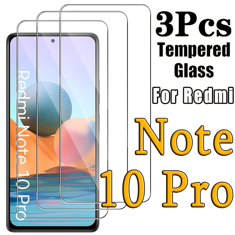 E-shop 3er-Pack gehärtetes Glas für Xiaomi Redmi Note 10 Pro, Displayschutzfolie