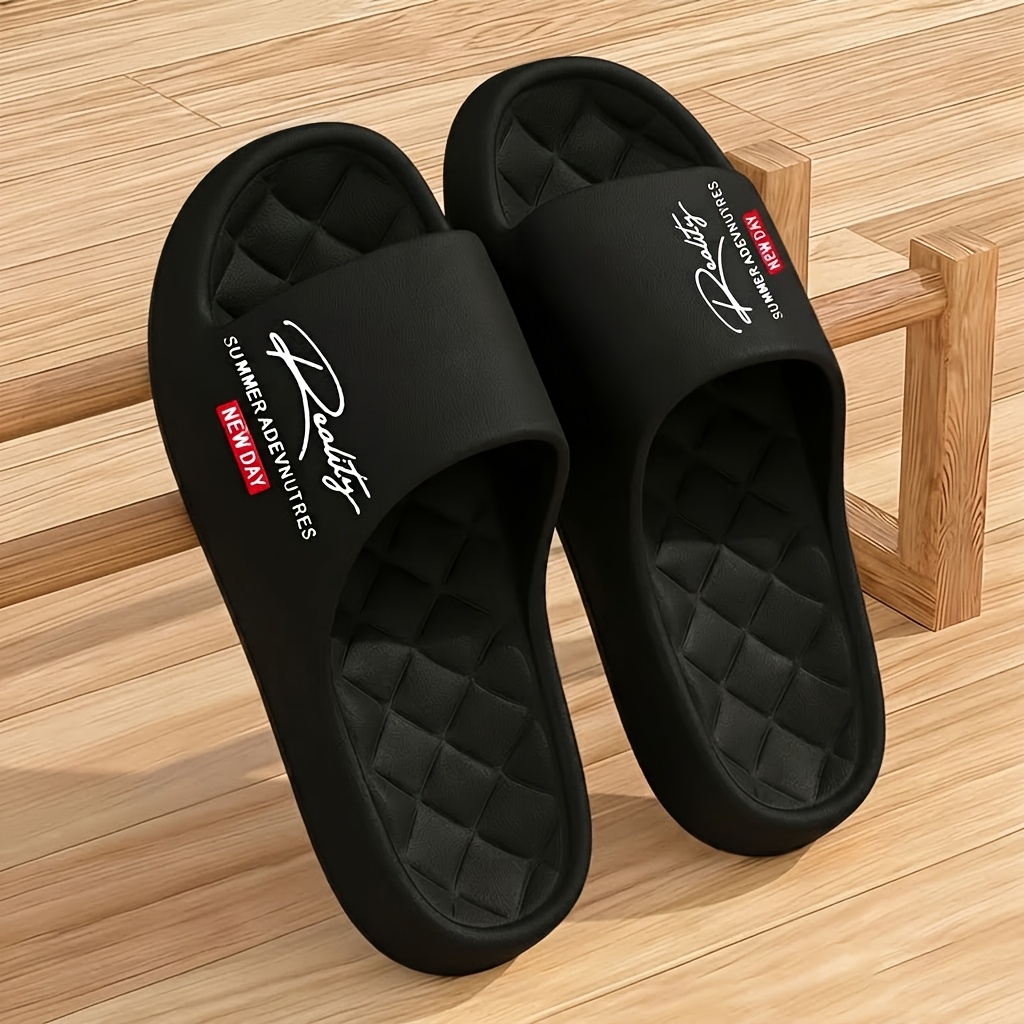 TEMU Men And Women Couple Dual-tone, Cloud-like Soft, Eva Comfortable Lightweight Slippers, Bathroom Slippers, Women's Outdoor Slippers, Wear And Outdoor Slippers