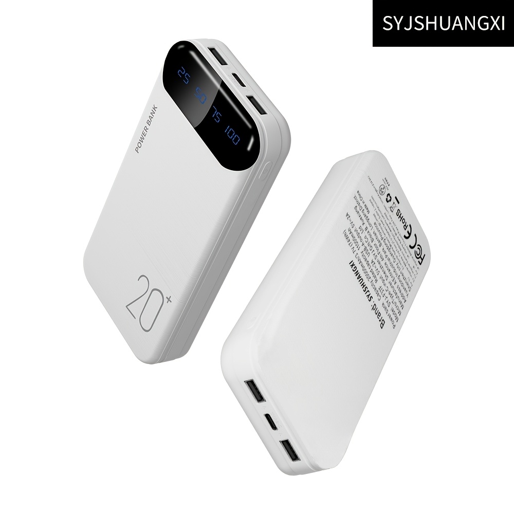 large capacity portable power bank 20000mah 5v2 1a portable - Temu