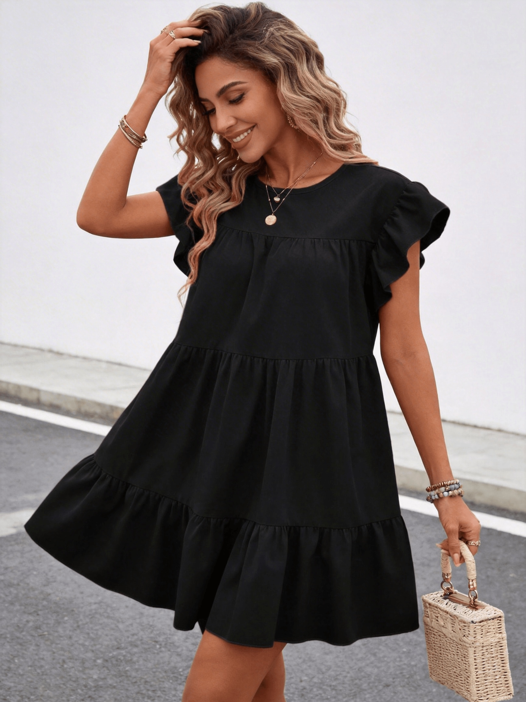 black tie dress for short woman Taylor Black Tie Back Mini Dress - US 12