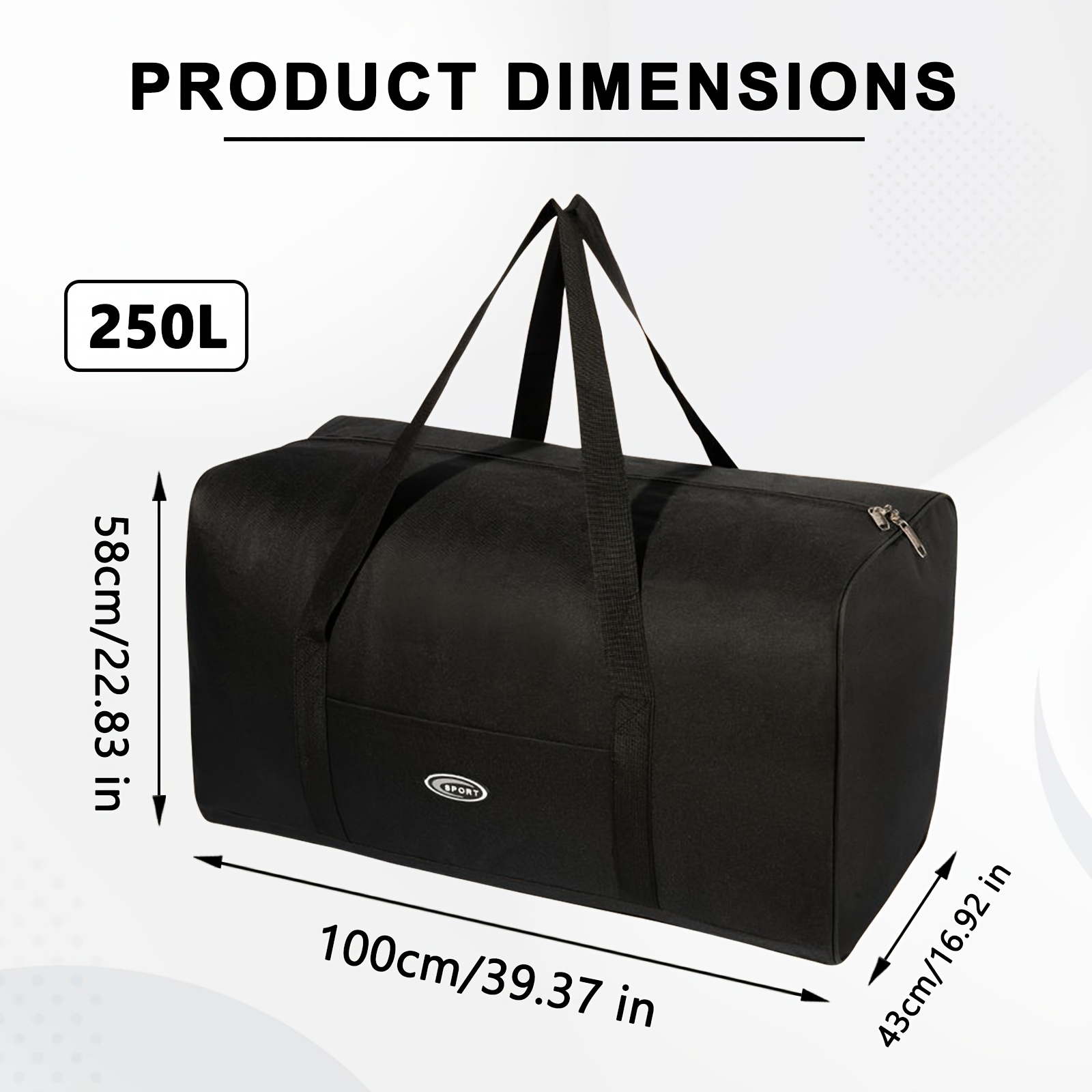 Image of Large Travel Bag 61l/90l/140l/195l/250l, Portable Foldable Travel Duffel Bag For Men, Extra Large Travel Bag For Moving, Weekend Bag For Women, Sports Bag, Durable, Outdoor Storage Bag
