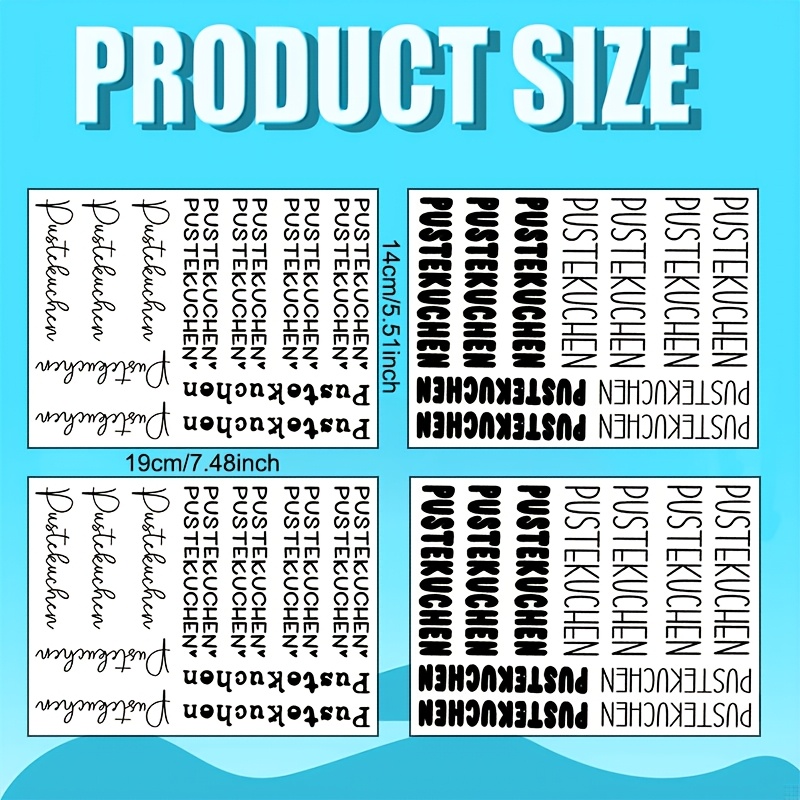 TEMU A Set Of 4 German-themed " Cake" Heat Transfer, Perfect For Baking Enthusiasts To Their Baking Supplies. Suitable For 16 Oz Glass Coffee Mugs,