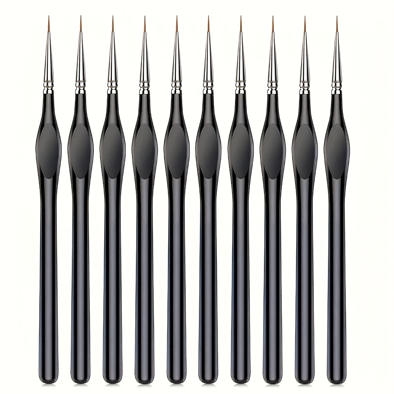 E-shop 10 Stück -00000 Miniatur-Pinselset, Detailpinsel mit Nylonborsten für feine Details & Kunstmalerei, professionelle kleine Pinsel ideal für