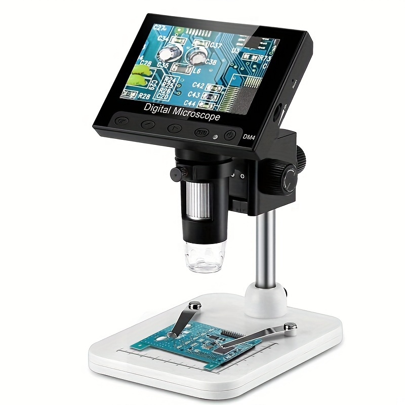 

Rievbcau Digital Usb Microscope With 4.3inch Lcd, 1000x Zoom, Pc Real-time View, For Electronics Repair And Soldering, Compatible With Personal Computers