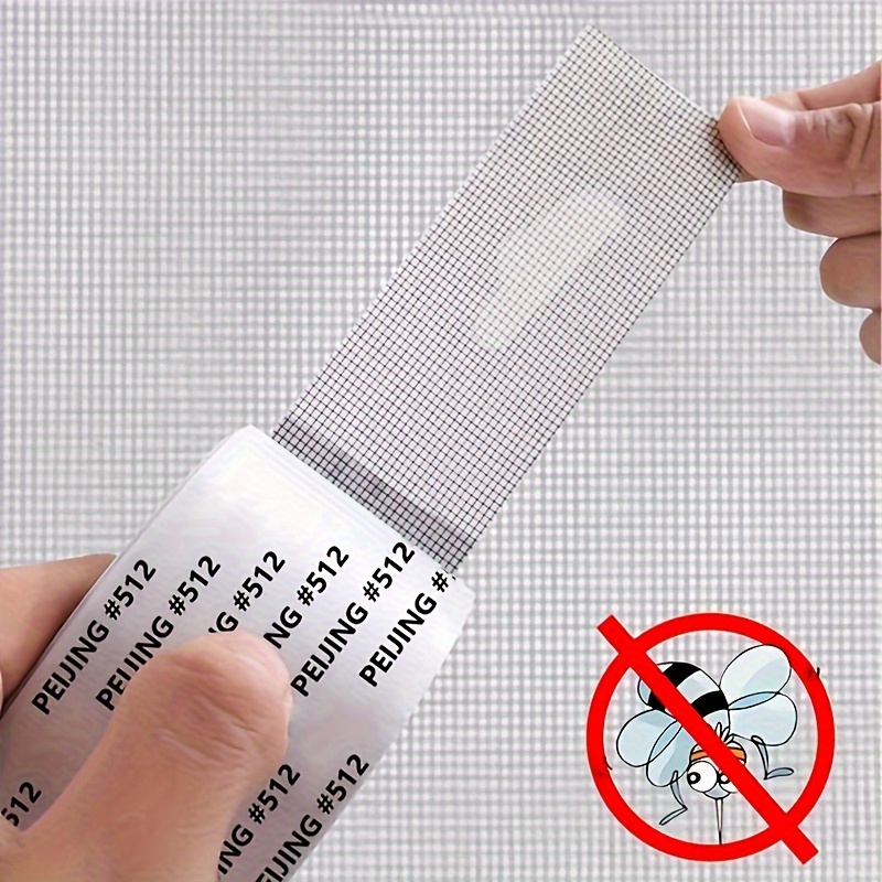 Anti-Mosquito Mesh Repair Tape, Waterproof Self-Adhesive Patch for Dorm Screens and Curtains, Strong Bond Fiberglass Repair Tape for Screen Tear, 2M Roll for Window and Door Screen Repair