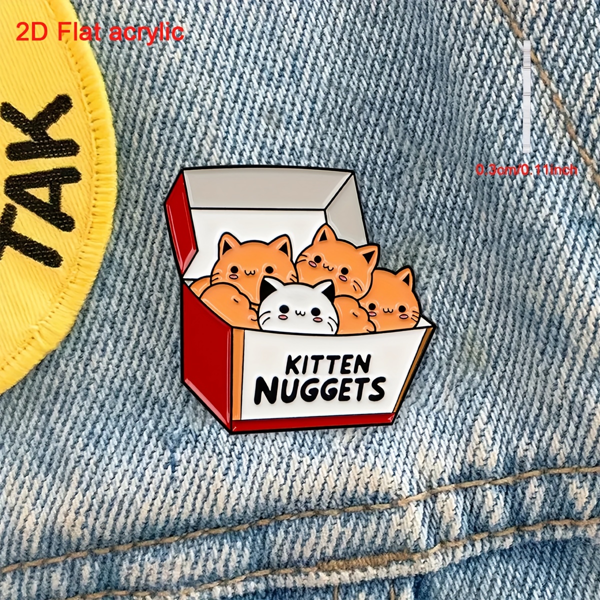 2d flat 1pc kitten nuggets cartoon cat acrylic brooch 2d - Temu United Kingdom