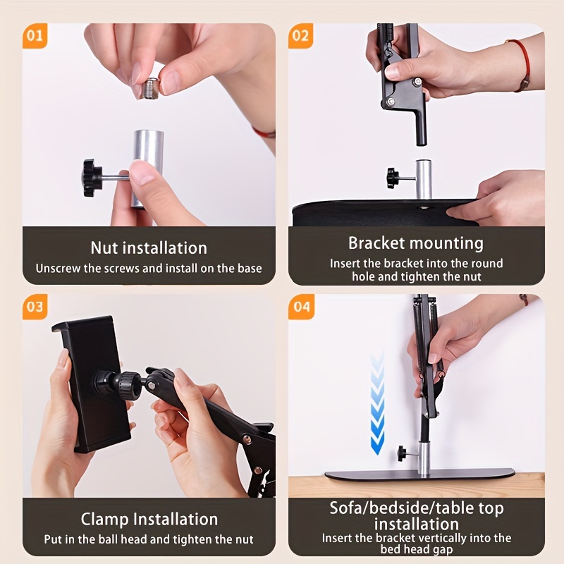 adjustable arm desk table mount stand holder phones tablets Temu - Main Image