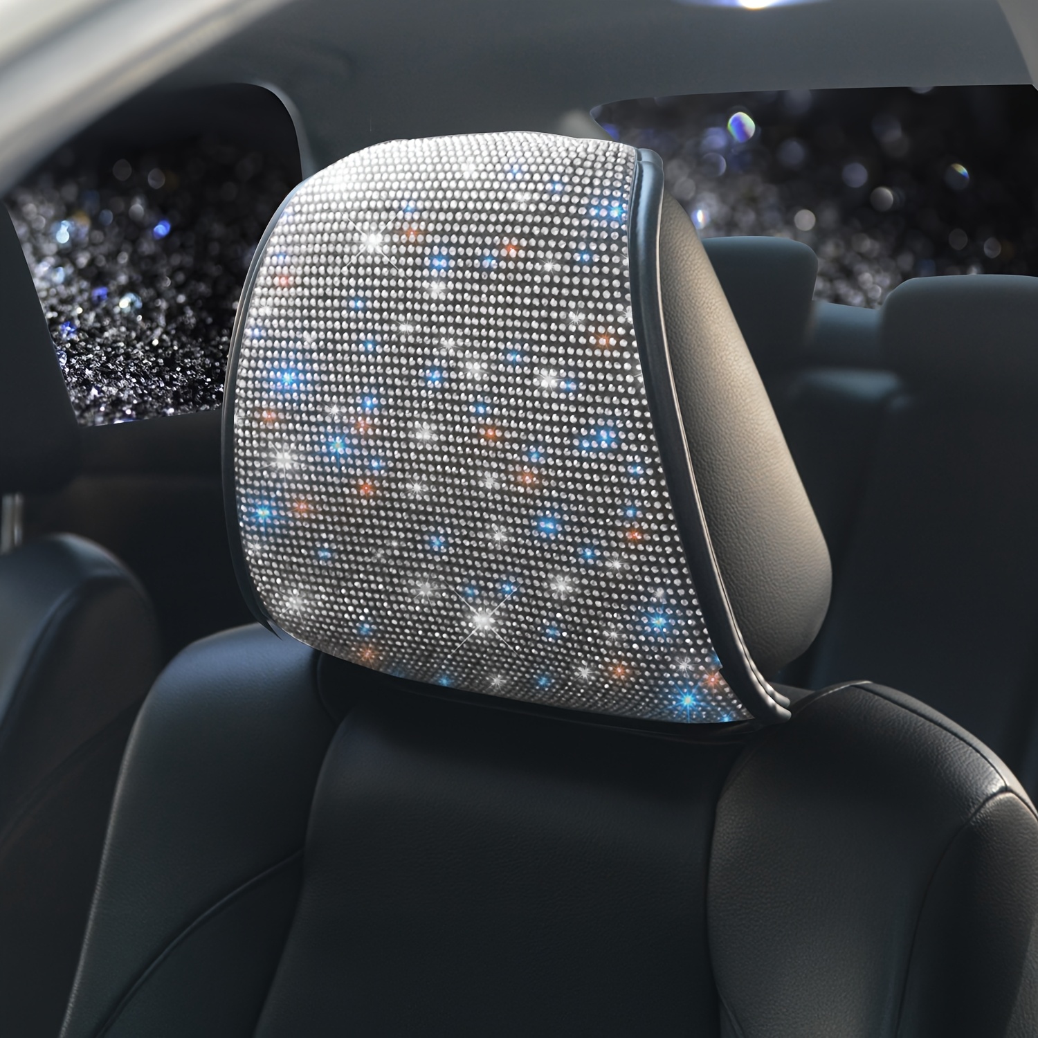 TEMU Full Diamond Headrest Cover