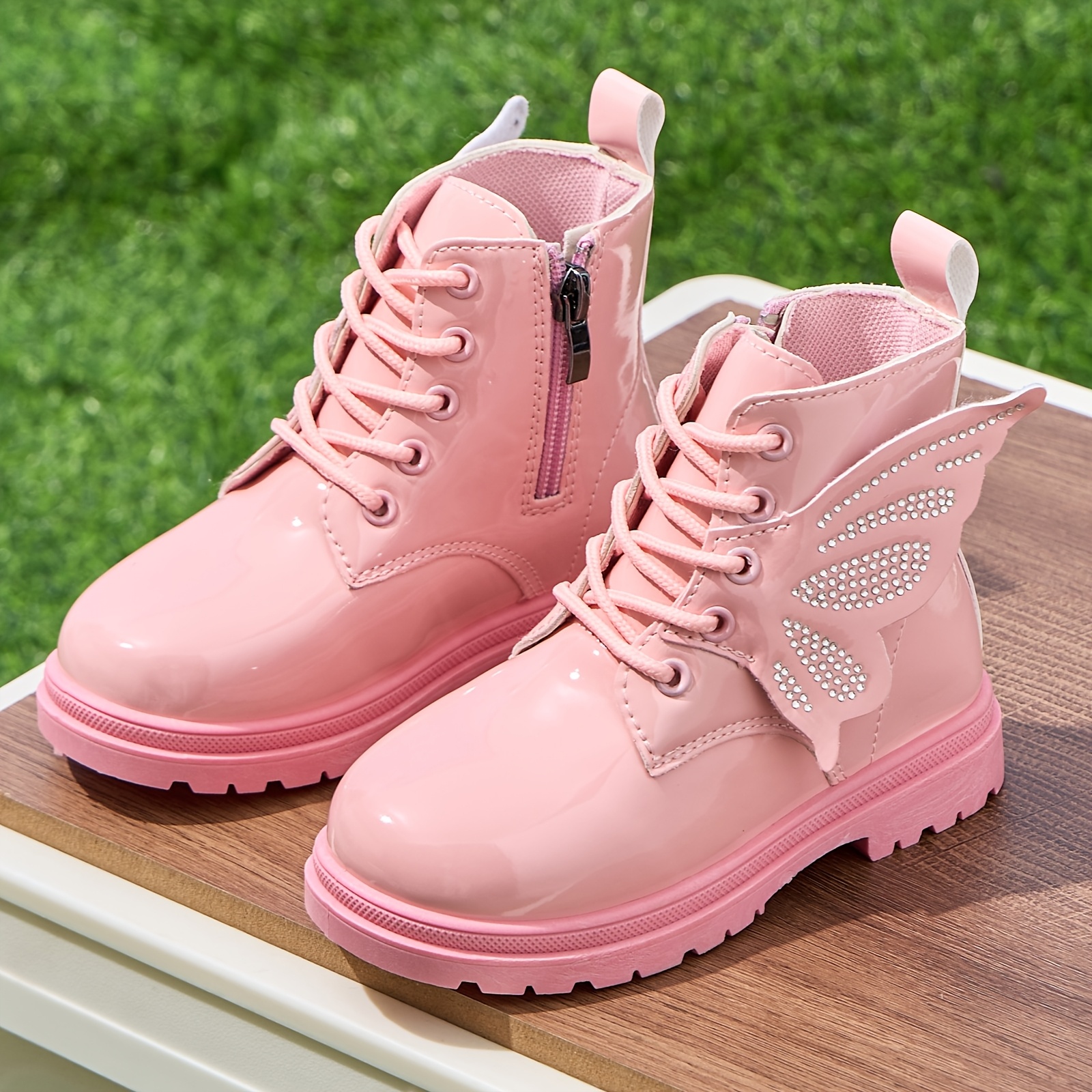 kids high top hiking boots black non slip casual lace Temu Australia