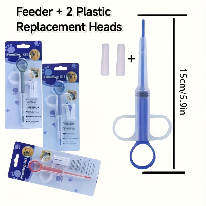 3pcs Pet Pill Dispenser Set (1+2) - Dual- For , Random Colors, Ideal For Deworming Tablets