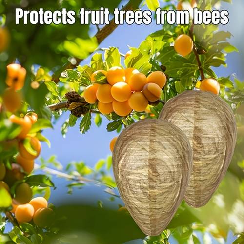 2 5pcs of simulated wasp nests natural wasp rent for outdoor hanging nests to suitable for gardens patios and yards an solution for bee prevention