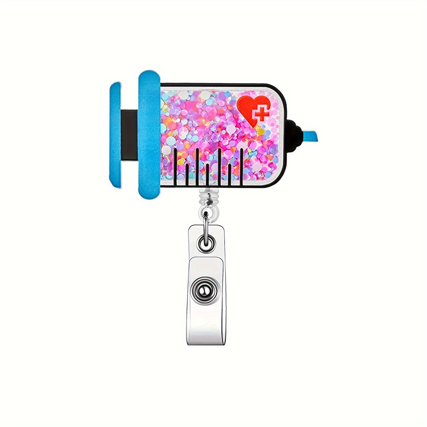 

Fun Blood Draw Nurse Badge Reel - Retractable, Cute Clip For Rn, Lvn, Cna, Lpn & Nursing Students With Alligator Id Holder