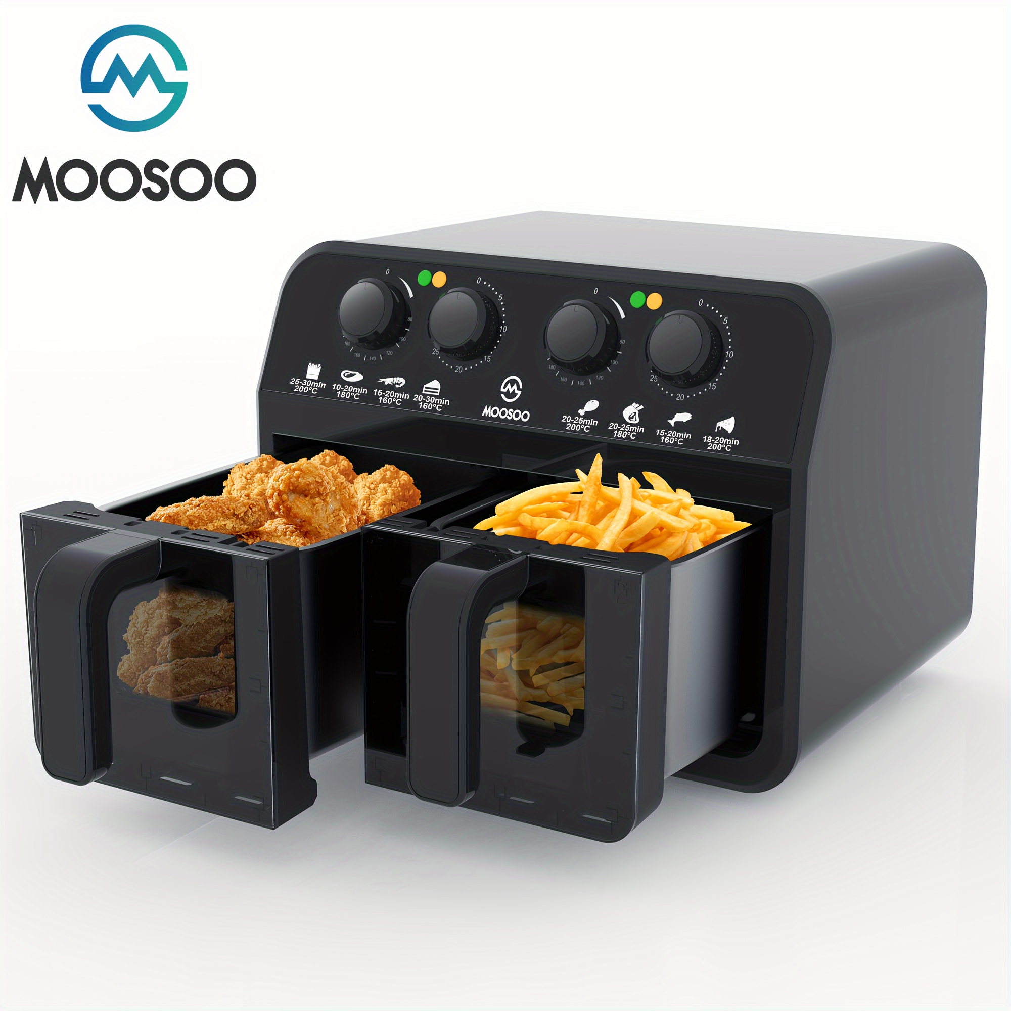 

Moosoo 6.4 Quart Air , Air 2 Frying , , Time And