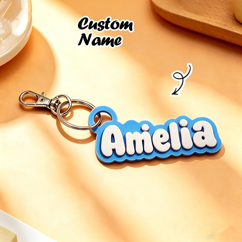 TEMU [customization] Personalized Letter Initial Keychain, Custom Couple Keychains, Custom Gifts, For Family/ //, Holiday And Party Gifts, Water