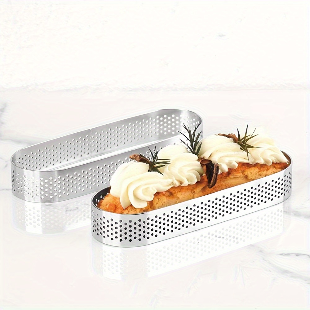 

2/4/6pcs, Stainless Steel Oval Tart Rings, Cake And Pastry Molds, Mousse Rings, Ideal For Baking And Decor, Baking Tools