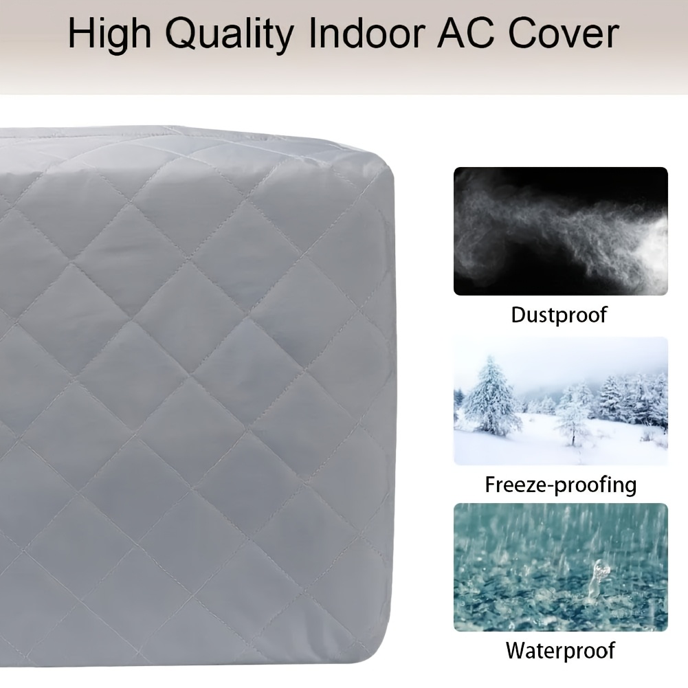 double insulated indoor air conditioner cover with elastic drawstring fits   sizes no power needed details 3