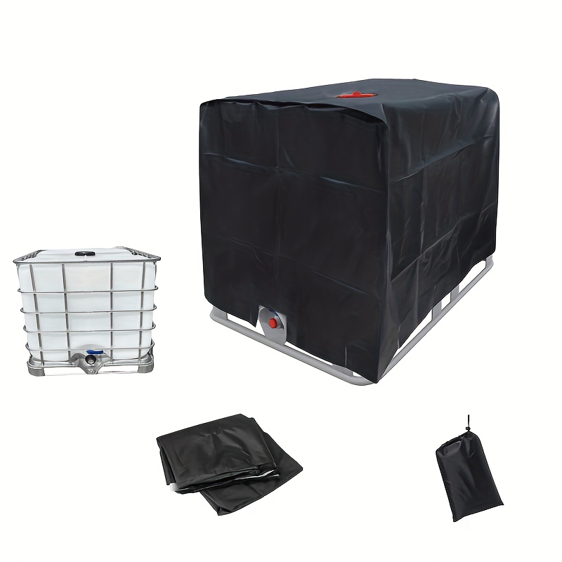 

Waterproof Ibc Container Cover 600l, Outdoor Water Tank Protective Cover, Rain & Dust Proof, Black, Furniture Set Covers - Durable Material