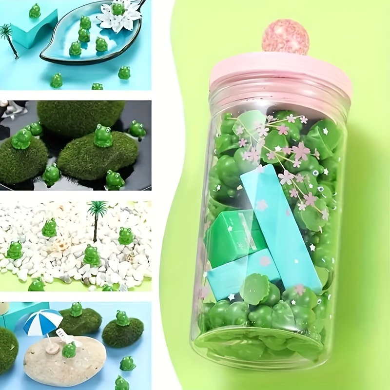 Cute Mini Green Resin Little Frogs Fairy Tale Garden - Temu