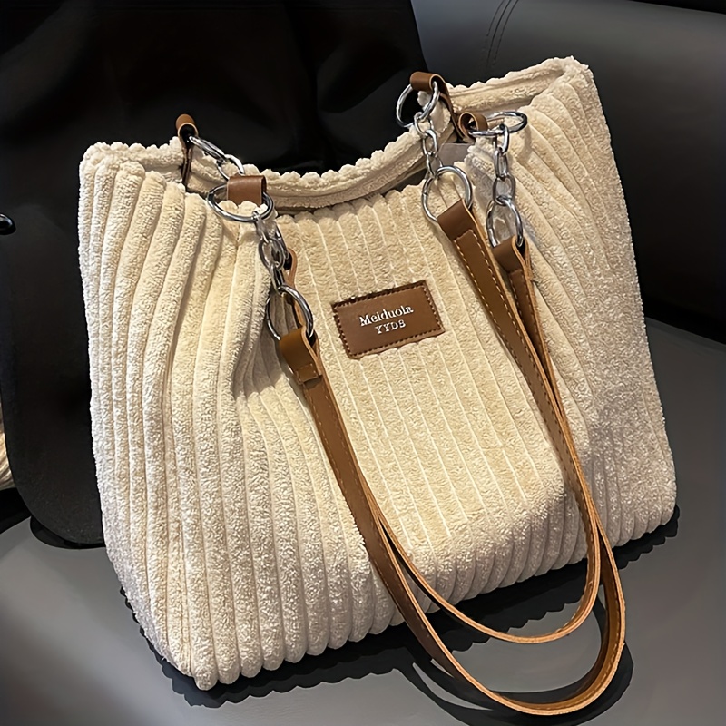 sac cabas femme en velours uni sac épaule messager à Temu France