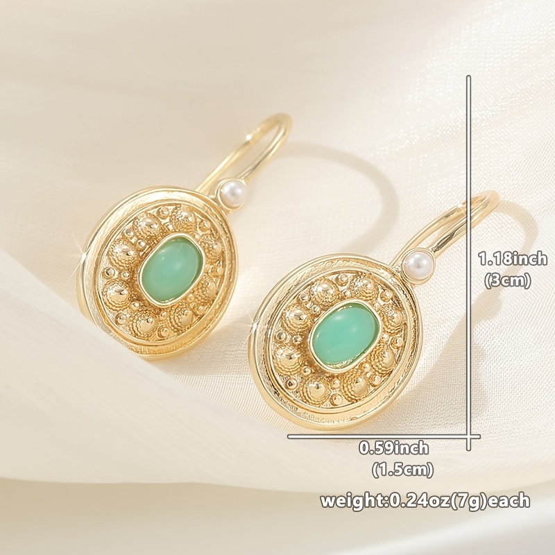 Vintage Copper Hand Carved Textured Earrings