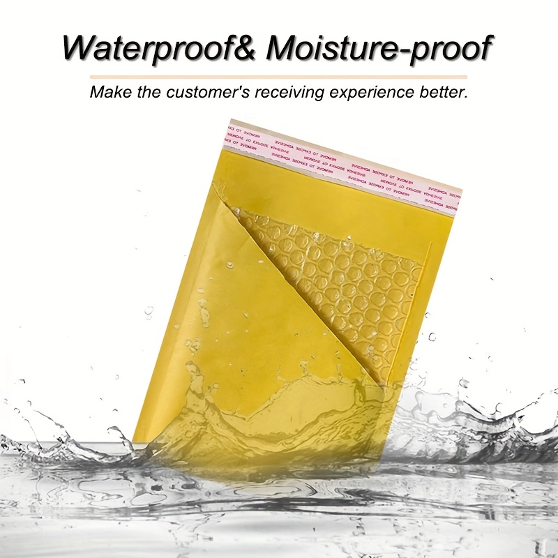 0   bubble mailers 6 5 x 10 inches 100 count small self   resistant cushioned mailer bags yellow padded envelopes bulk wholesale for small business mailing Product details 4