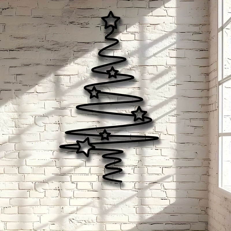 

1pc Metal Christmas Tree - Pattern Iron For , Orientation, Suitable For , New 's Day, Christmas, Halloween, Easter, Hanukkah, - No Or Battery Needed