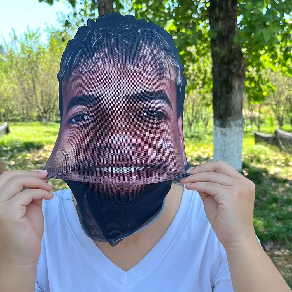 Realistic Black Joker Head Scarf for Halloween Costume