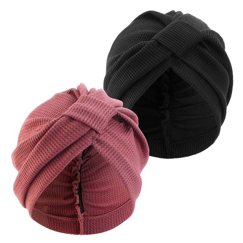 TEMU 2 Piezas Conjunto de Gorro y Pañuelo Cuadrado de para /Otoño, Turbante Étnico Indio