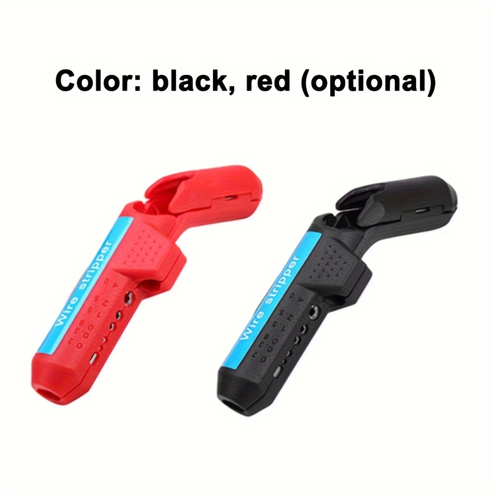 

Multifunctional Wire Stripper And Cutter, 1pc Stainless Steel Cable Crimper Pliers, Wire Stripping Tool With 6 Planer Holes For Home Decoration Cable Processing - Red/black