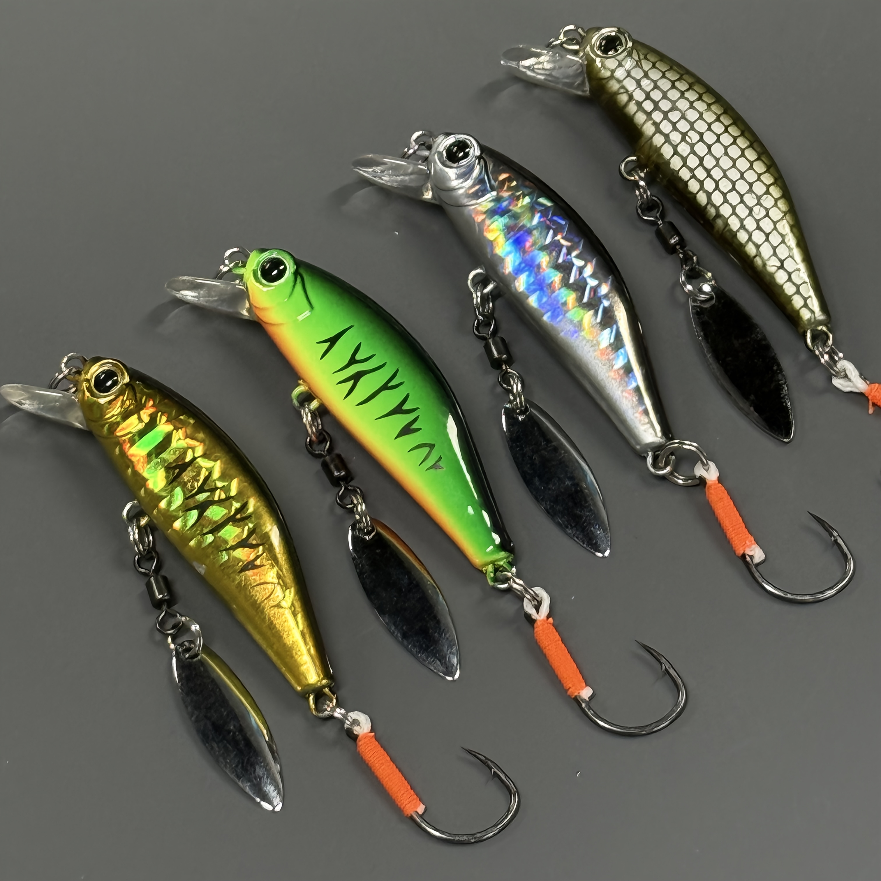 TEMU 4-pack kunstaas, 6,8 cm 6,8 g spinnerbait, kunstaas in de vorm van een voorn met enkele haak