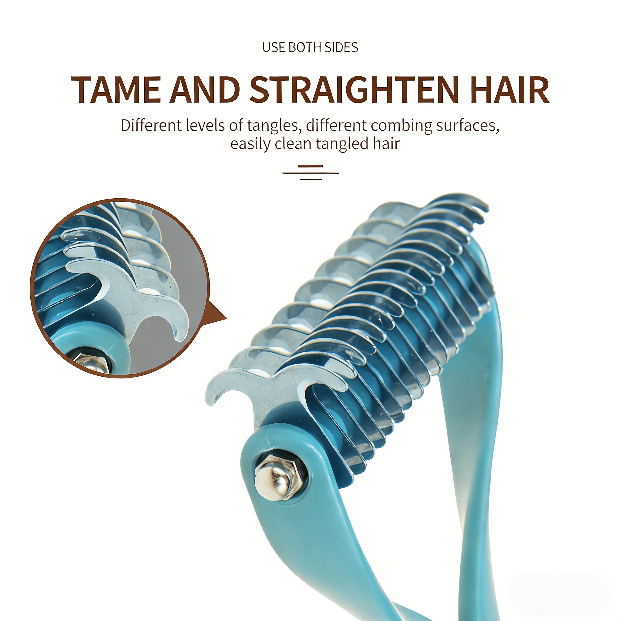 dual sided pet dematting comb stainless steel teeth for dogs cats removes mats and loose fur
