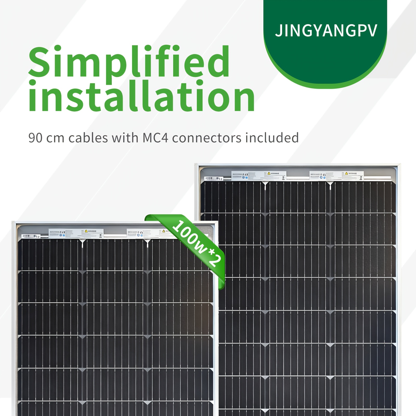 TEMU Bifacial Solar Panel 120w Or 100w 18v Transparent Solar Panel For 12v Batteries, Photovoltaics For , Balcony System, Garden Shed, Boat