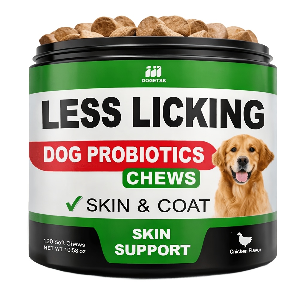 TEMU Dogetsk Dog Health Chewing Tablet - Chicken Flavor, Protecting And Barrier For Dogs, Containing Multiple Rich And Scientific Formulas, Suitable For Golden Haired, Border Collie -purpose Dogs