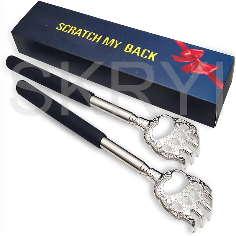 2 pack telescopic back scratcher extendable manual back massager tool for men and women ideal for christmas stocking stuffers novelty gift for birthday and festivals Product details 1
