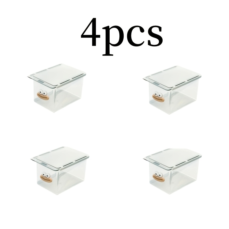 Image of 1/2/3/4 Mirror Cabinet Under Drawer Type Transparent Storage Box, Bathroom Washstand Cotton Pad, Suitable For Cotton Swab Cosmetics And Small Additions Storage For Box