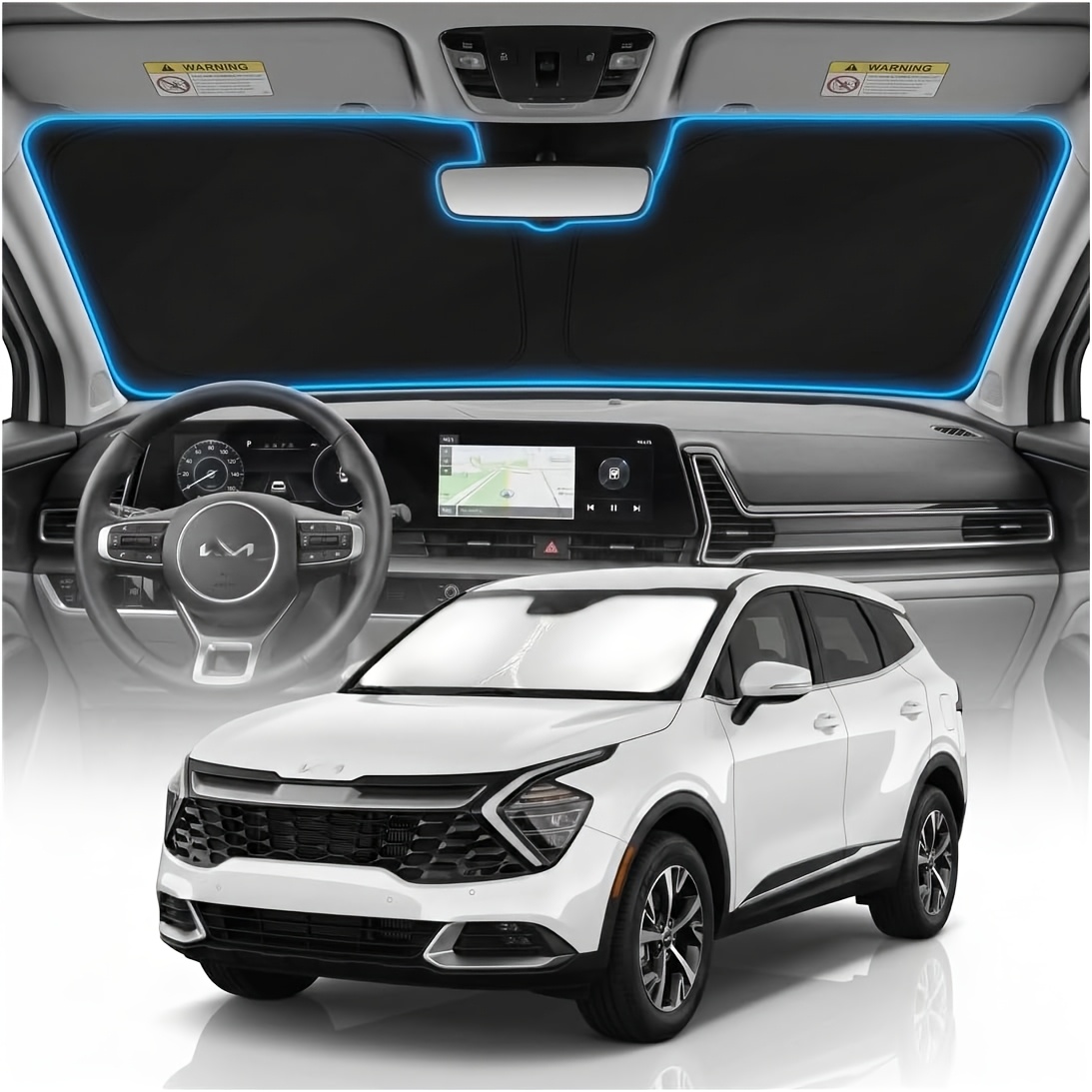 TEMU For Nq5 2000-2023 2024 2025 2026 Sun Protection Front Windscreen Inside Windscreen Parasol Sun Visor Cooling Uv Protection